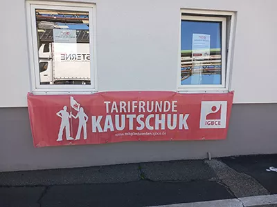 Tariffrühstück bei Goodyear in Hanau